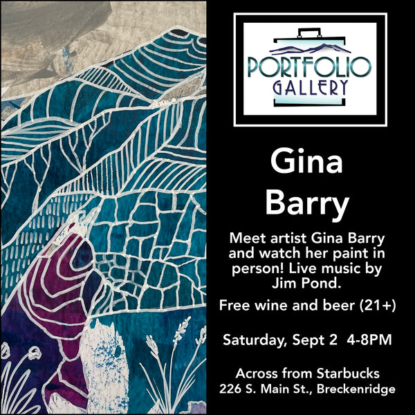 Happy Hour with Gina Barry September 2nd 4pm-8pm @ Portfolio Gallery