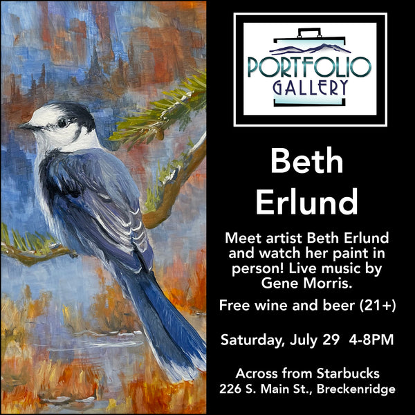 Happy Hour with Beth Erlund July 29th 4pm-8pm @Portfolio Gallery